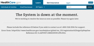 healthcare.gov site down
